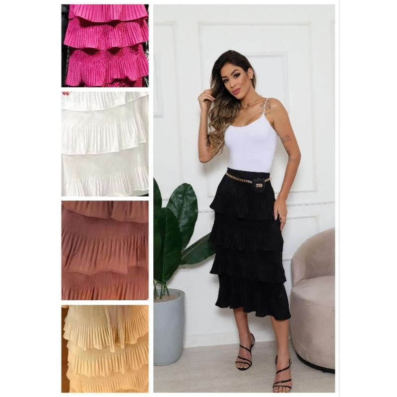 Saia 4 camadas em Oferta na Shopee