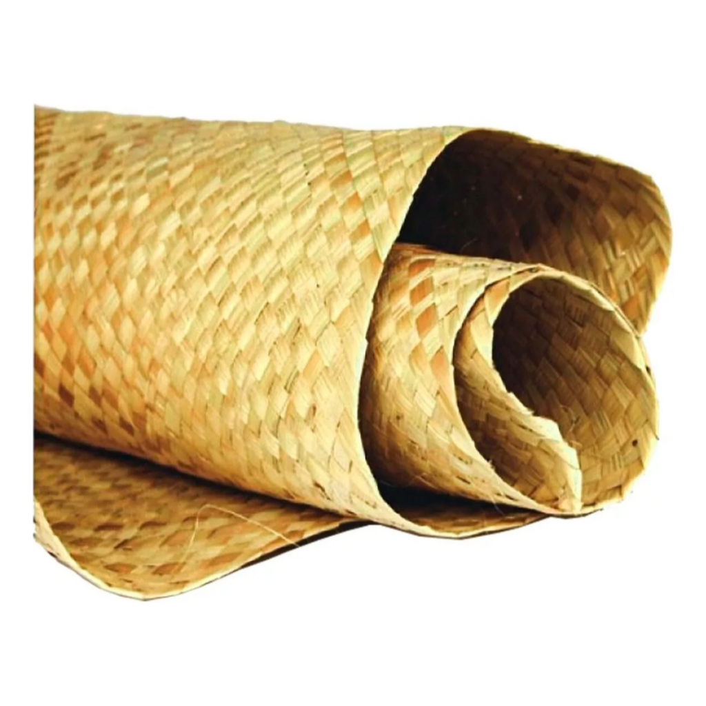 Esteira Carnaúba 1,80 x 0,90 Palha Taboa Junco Pergolado Decoração Rústica Natural