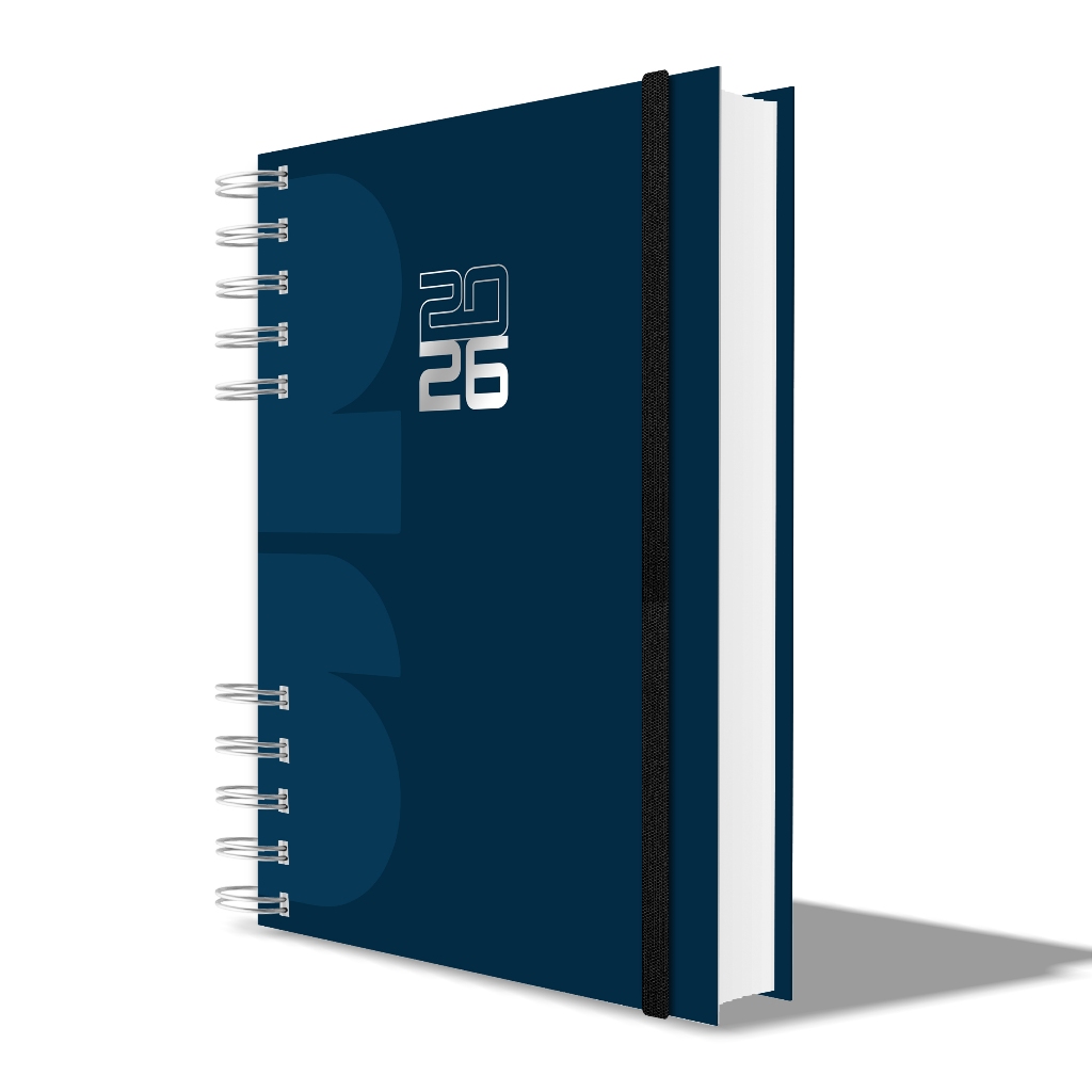 Agenda 2026 Unissex Empresarial Pessoal Acabamento Luxo Papel Alta Fechamento Elástico Marcação Dia