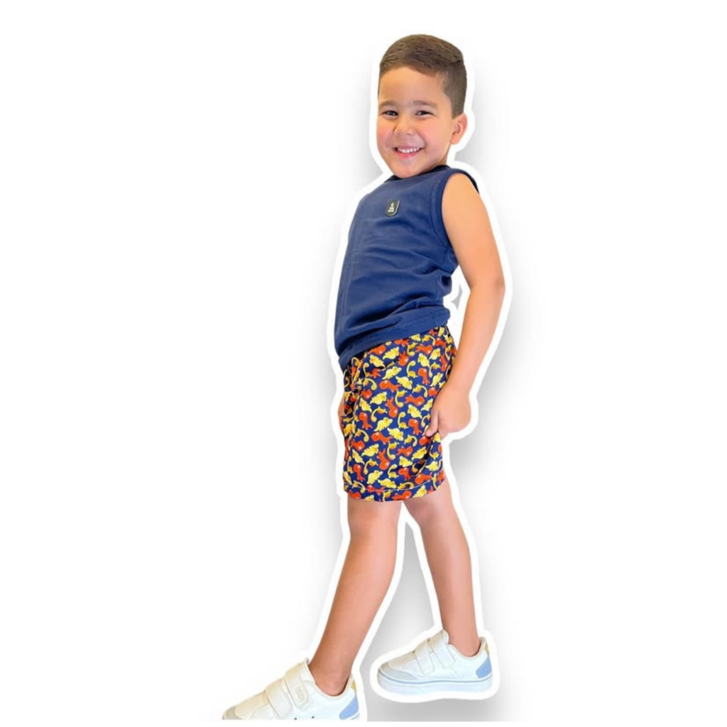 Kit 3 Conjuntos Infantil Masculino P M G Camisetas Regata + Shorts Tectel Atacado