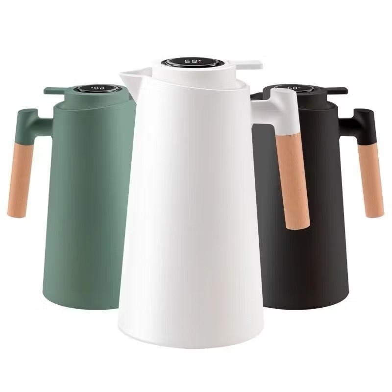 Garrafa Térmica 1 Litro Com Termômetro Led Para Chás / Café Design Moderno quente até 24h