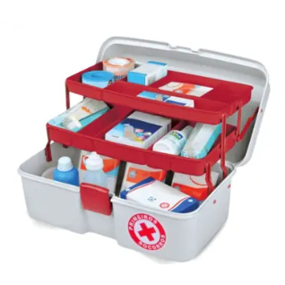 Maleta Caixa Primeiros Socorros Organizadora De Medicamentos e Remédios C/ 2 Bandejas TOY em Oferta na Shopee