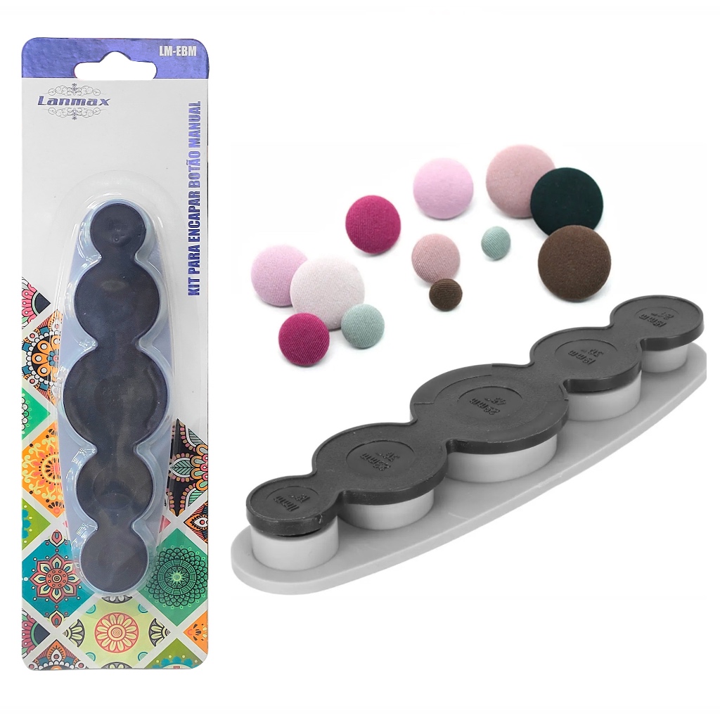 Kit Para Encapar Forrar Botão Bombê Manual  Lanmax Vários Tamanhos
