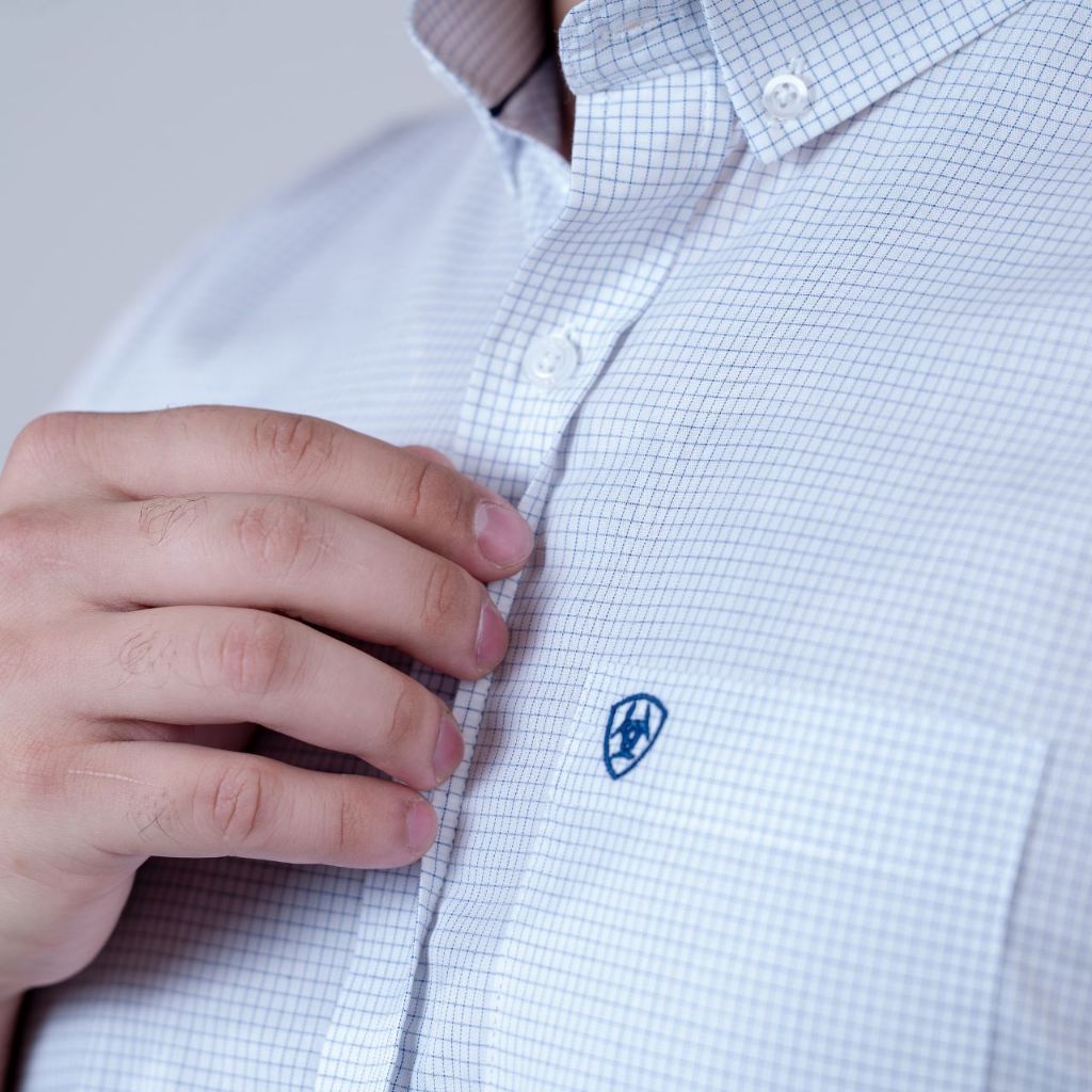 Camisa Masculina Ariat Original – Social Country Premium, Xadrez Elegante em Oferta na Shopee
