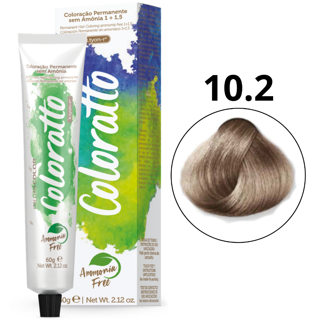 Coloração Permanente Sem Amônia Nº 10.2 Nova Coloratto 60g em Oferta na Shopee