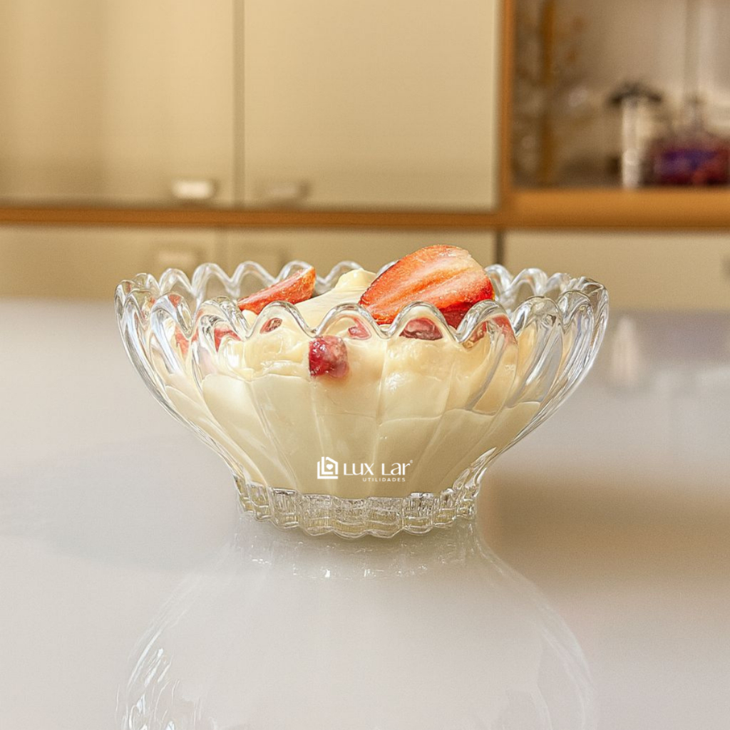 Jogo de Sobremesa Bowl Tigela de Vidro 6 peças Petisqueira Completo BRAZILIA