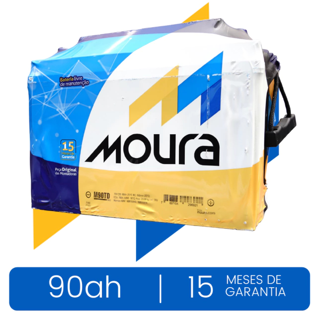 Bateria Moura M90TD 90Ah Original Hilux L200 Triton Pajero Bongo