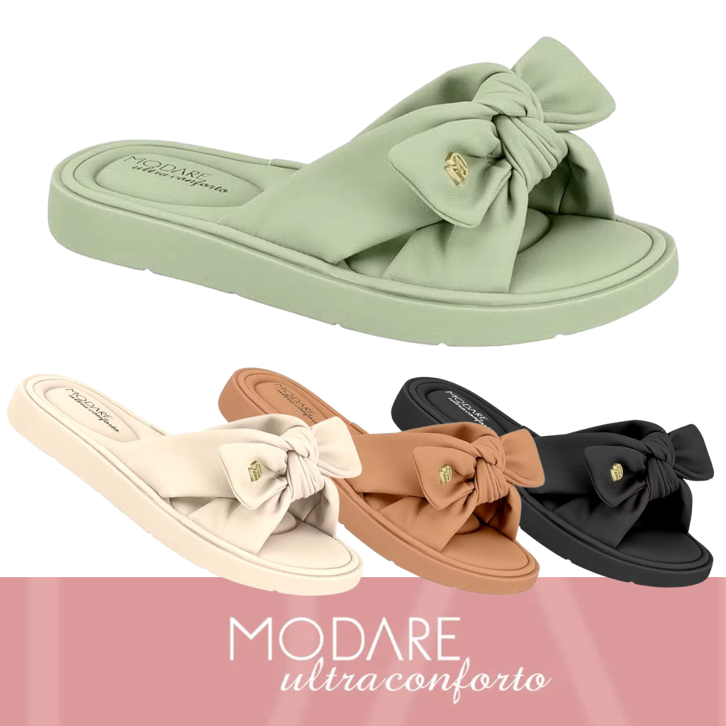 Chinelo Modare Ultra Conforto Feminino Ortopedico Esporao Original Slide Laço Leve