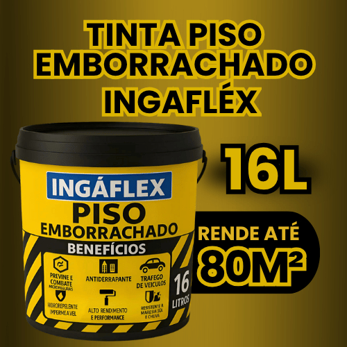 Tinta Piso Ingáflex 16L Emborrachada Forte Para Calçadas, Garagens, Quadras e Áreas Externas