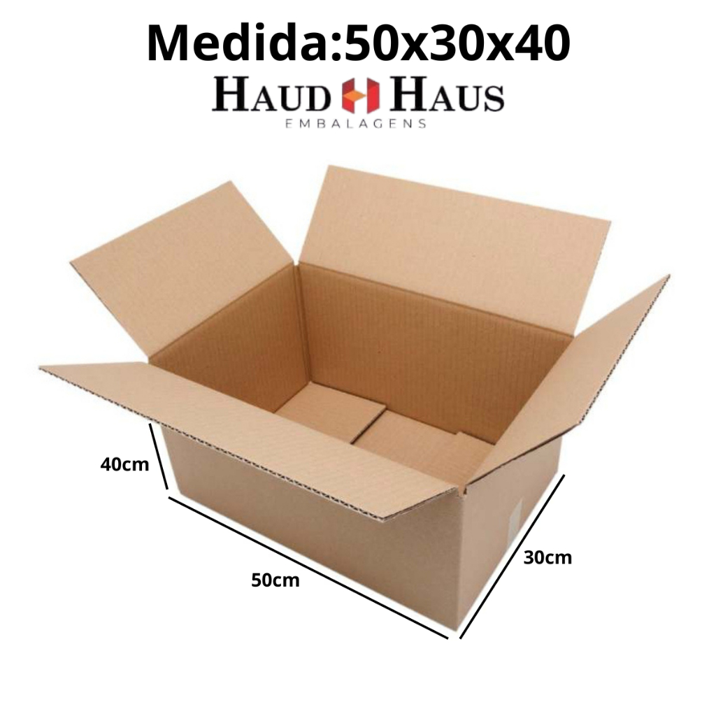 Kit Mudança 5 Caixas de Papelão 50x30x40 Grande Nova em Oferta na Shopee