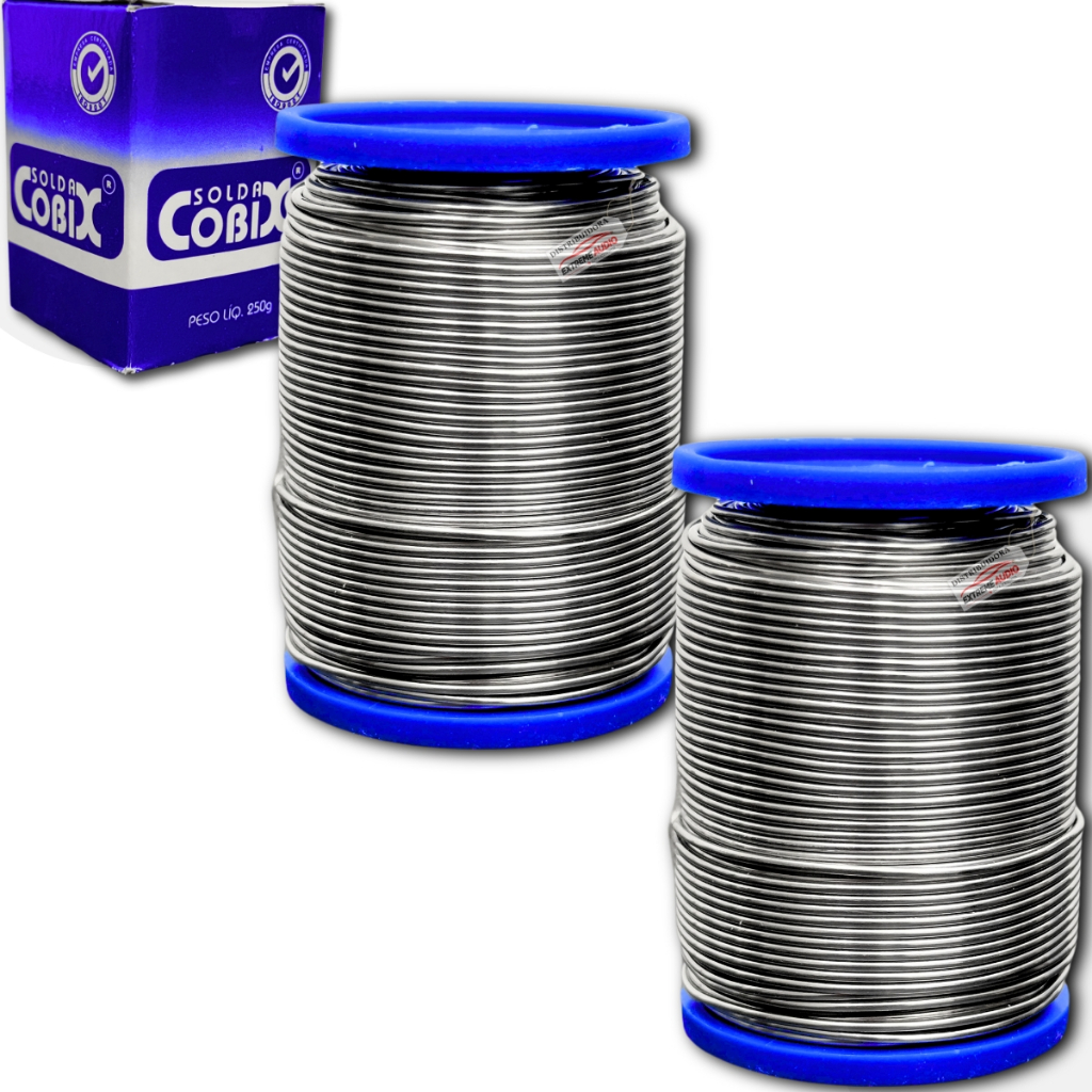 Solda Estanho Cobix 60X40 1.0Mm 250G Com Fluxo 2 Unidades