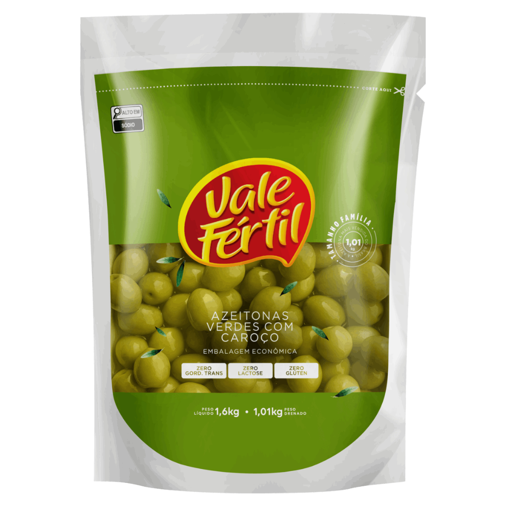 Azeitona Verde Inteira Com Caroço - 1 kg em Oferta na Shopee