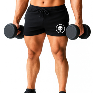 Bermuda Short Curto Dry-fit Sport  Treino Intenso Masculino Leve Confortável Seca Rápido Fitness Academia S K U L L em Oferta na Shopee