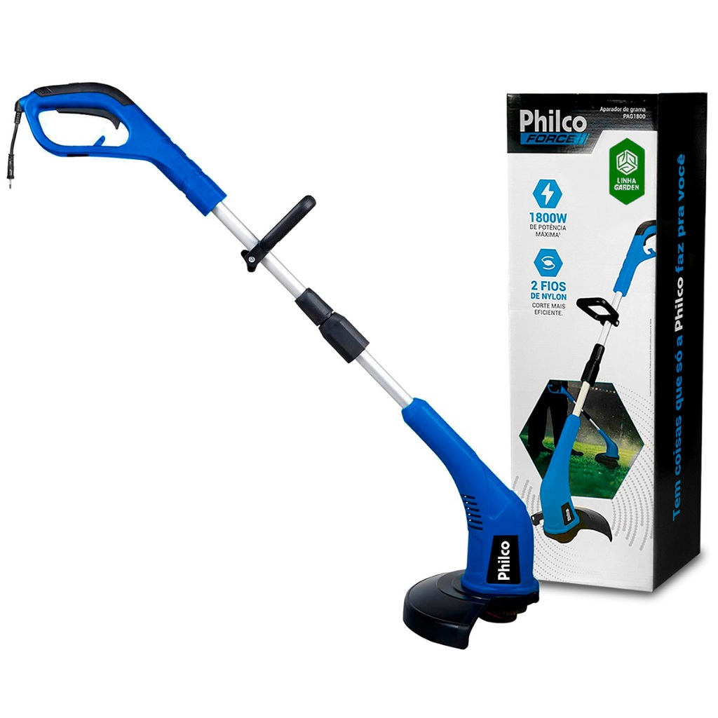Aparador Cortador De Grama Bipartido Saida De Fio Dupla 1800w Pag-1800 Philco em Oferta na Shopee