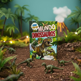 Livro Pop Up em 3D Mundo dos Dinossauros Diversão Infantil em Oferta na Shopee