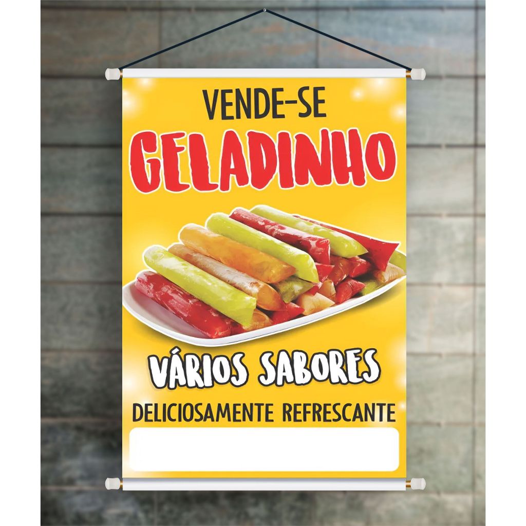 BANNER ARTE PRONTA - VENDE-SE GELADINHO em Oferta na Shopee