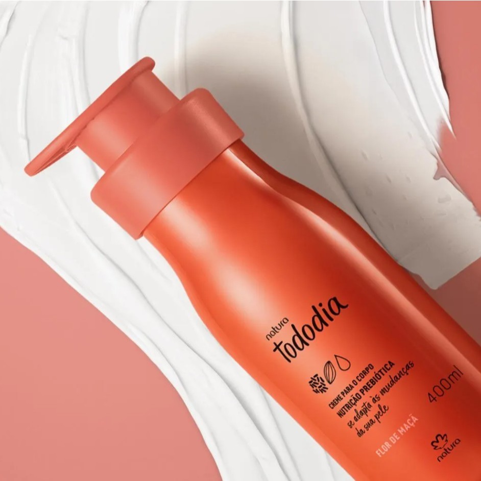 Creme Natura Tododia   Flor De Maçã - Nutritivo Para O Corpo 400ml