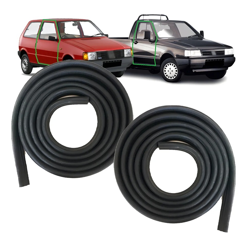 Par Borracha Vedação Porta Uno Fiorino 1991 1992 1993 1994 1995 1996 A 2002 2 Portas