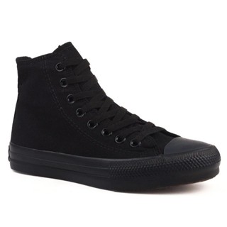 Tênis Botinhaa Cano Alto Preto Promoção em Oferta na Shopee