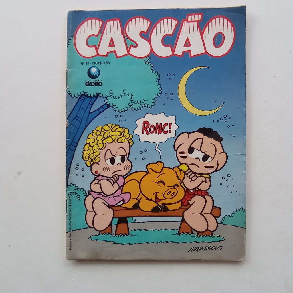 Gibi Cascão nº 64 - Turma da Mônica - Ed. Globo - 1989