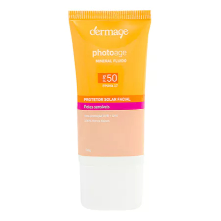 Proteção Solar Facial Photoage Mineral Fluido FPS 50 Cor Claro 50g