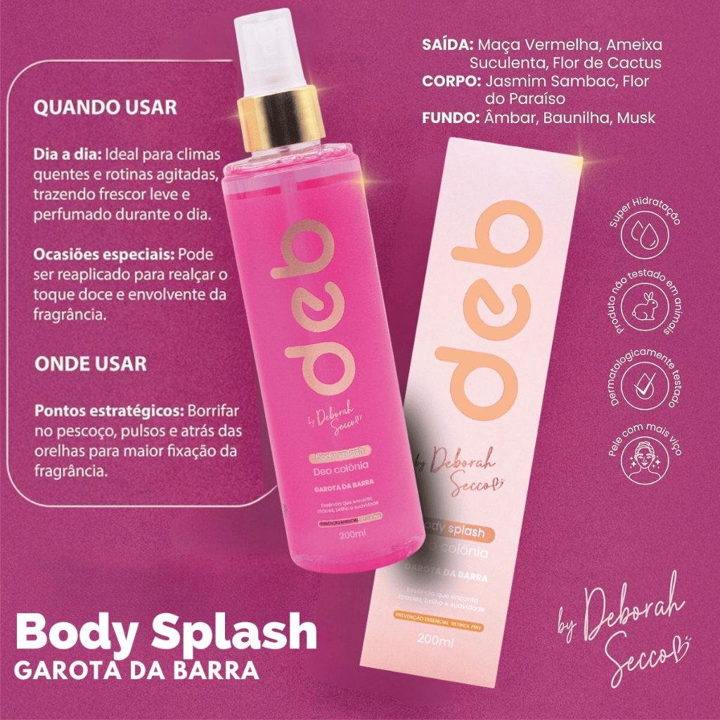 Kit 3 Body Splash Deborah Secco 200ml 3 Fragrâncias