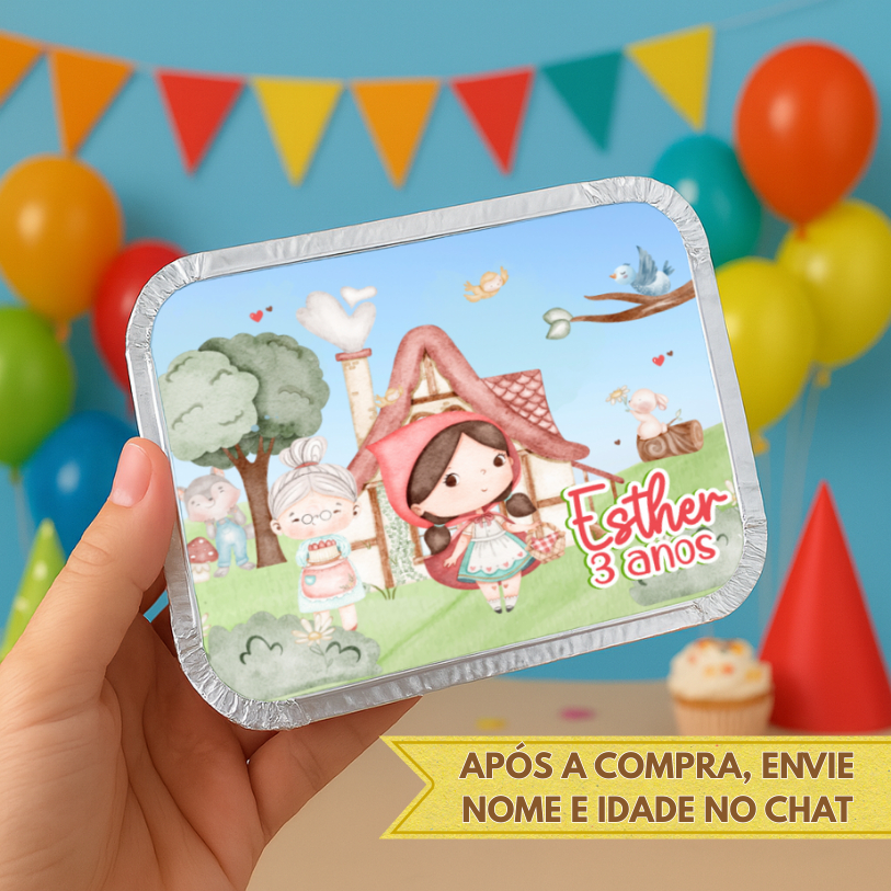 Marmita personalizada chapeuzinho vermelho  • personalizados •  kit marmita • lembrancinhas de aniversário