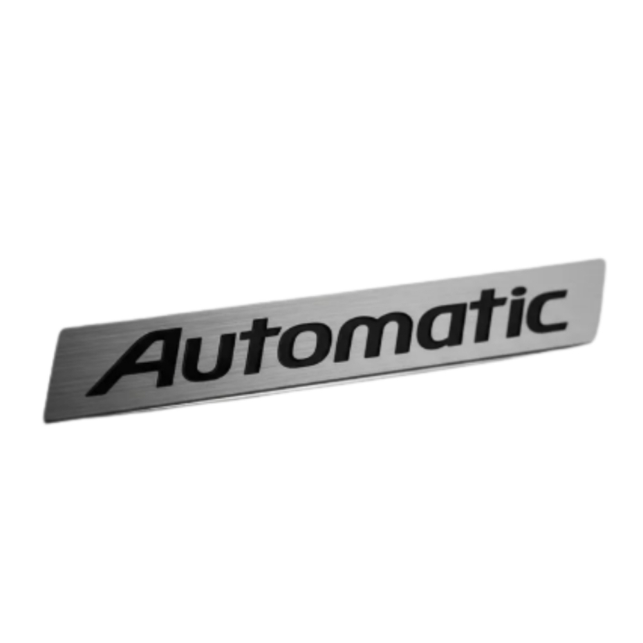 Emblema Letreiro Porta Malas Resinado Escovado AUTOMATIC para Carros HB20 ELANTRA IX35 AZERA