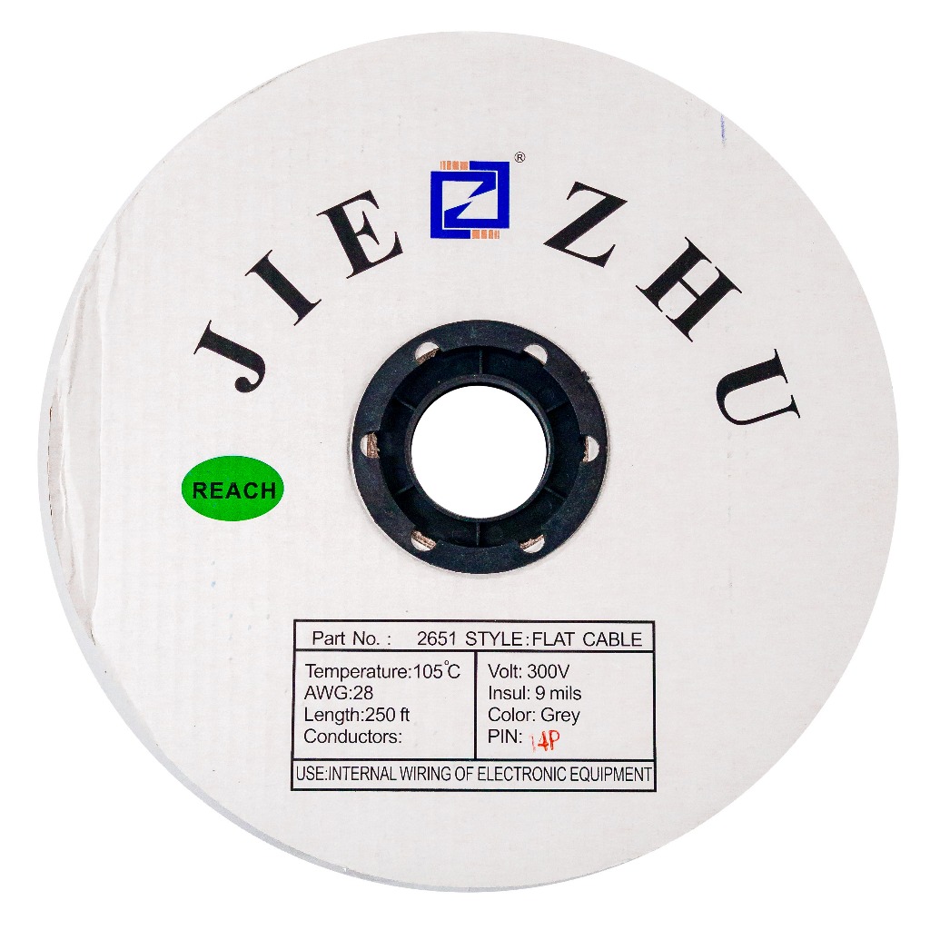 5 Metros - Cabo Flat 14 Vias 14x28awg Cinza Promoção