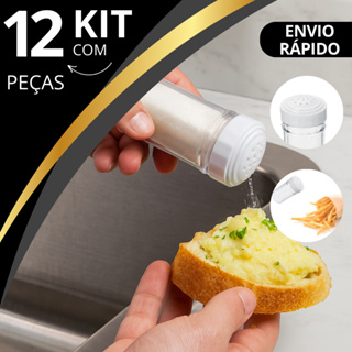 Kit 1/3/6/12 Saleiro Acrílico De Mesa Porta Sal Temperos em Oferta na Shopee