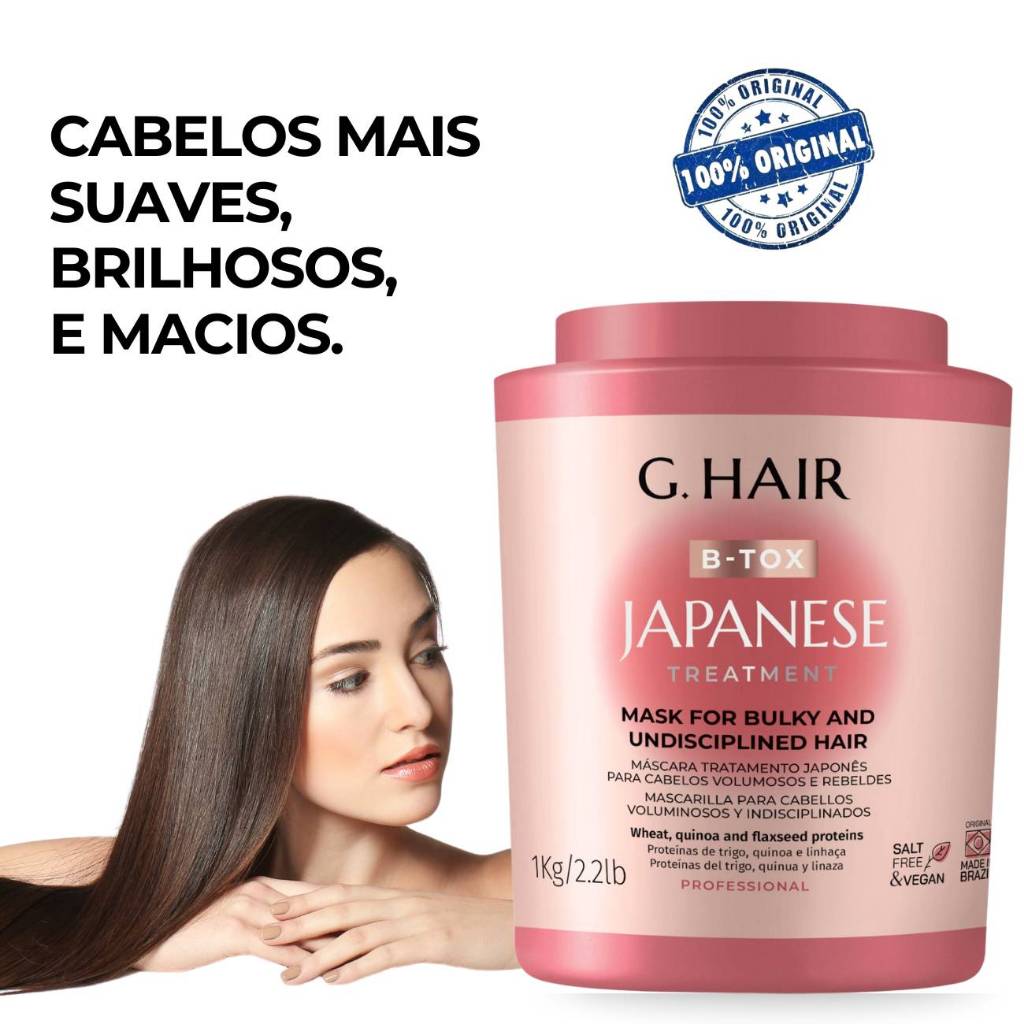 Ghair - Máscara B-Tox Profissional Salão Botox Tratamento Japonês 1Kg.