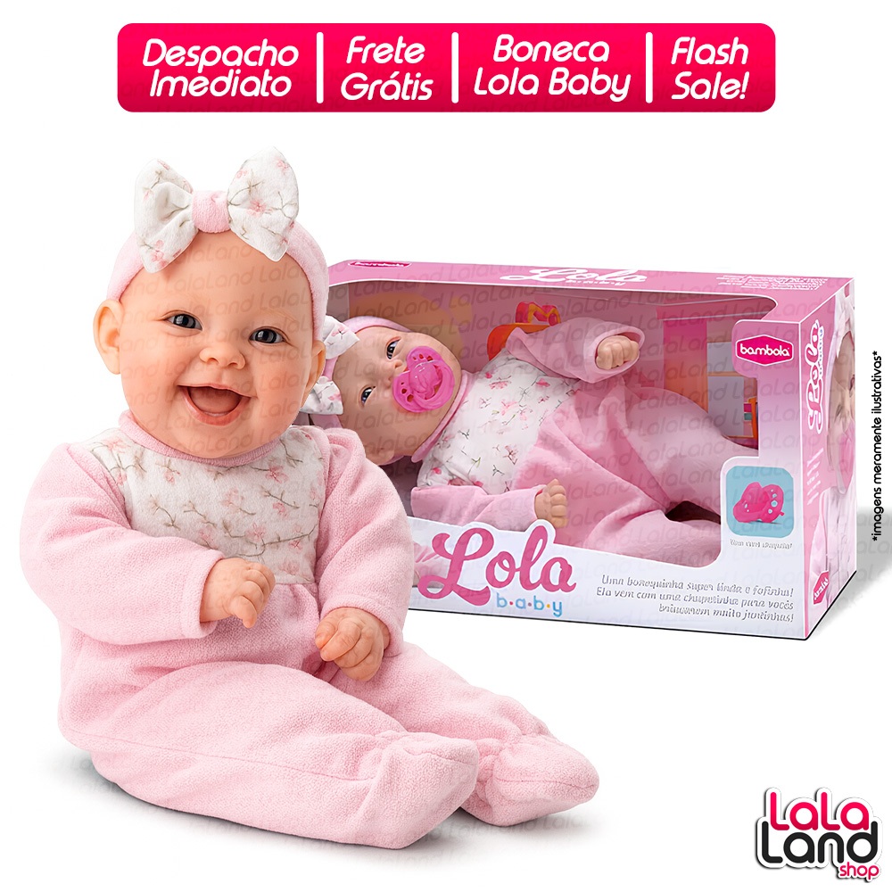 Boneca Bebê Lola Baby Reborn Realista Com Chupeta e Roupinha Brinquedo Infantil Menina Bambola