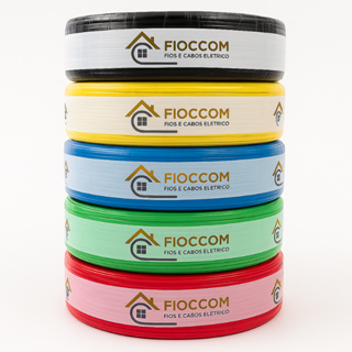 Fio Fioccom 6mm Cabo Flexível Rolo 100m Metros 750v Unipolar em Oferta na Shopee