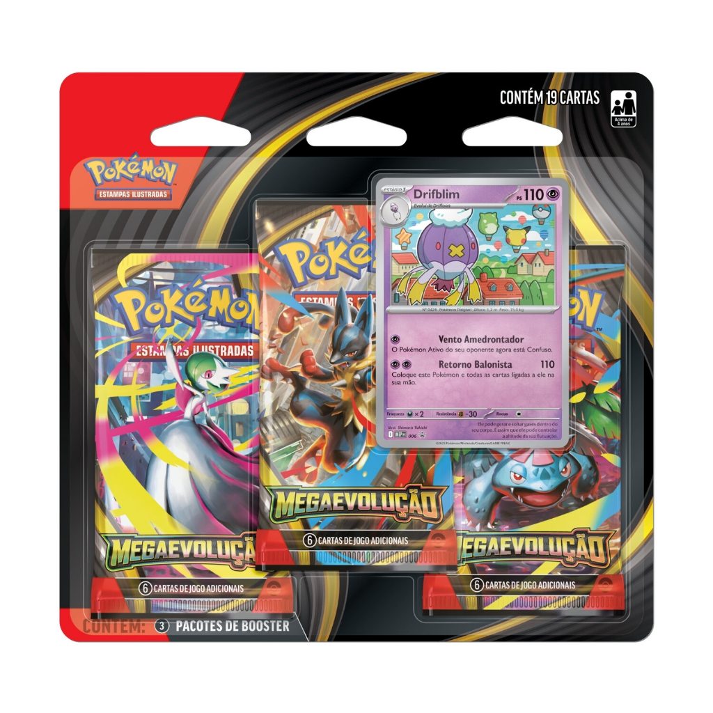 Pokémon TCG Blister Triplo Megaevolução Drifblim - Copag