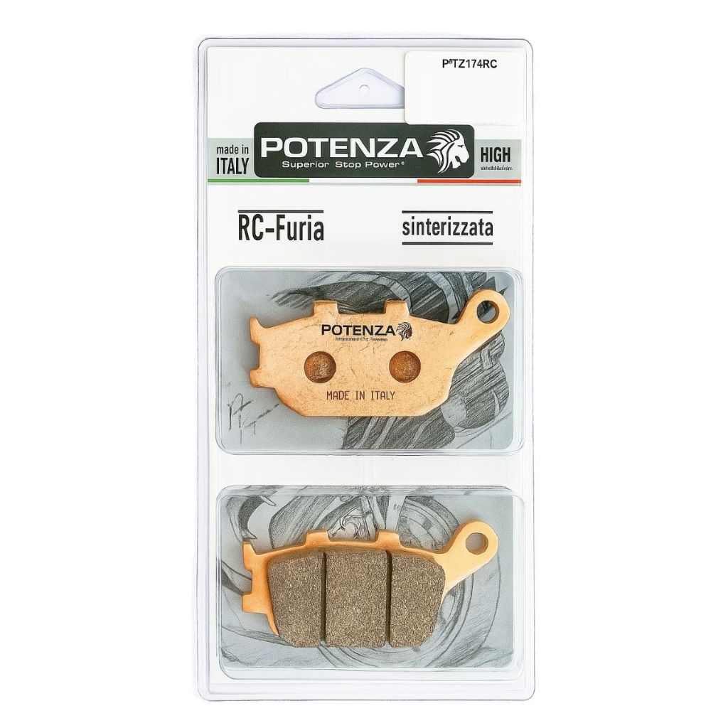 Pastilha de Freio Traseira Cb 500x Cb 500f Nc 750x Tiger 800 Xj6 Potenza Rc Furia (Sinterizada)