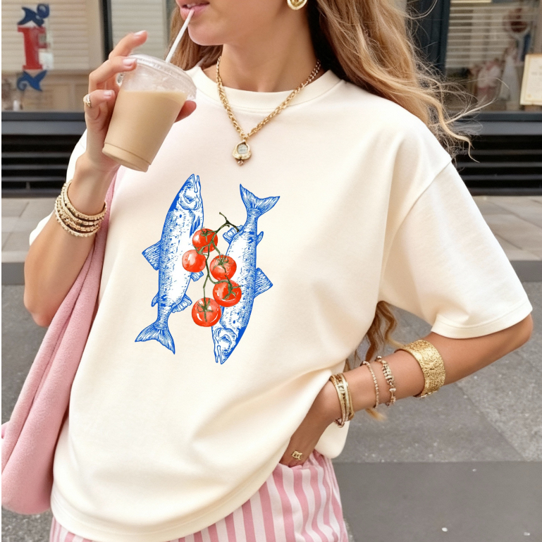 Camiseta Camisa blusa T-shirt Feminina praianas tropicais de verao 100%Algodão estilosas confortavel