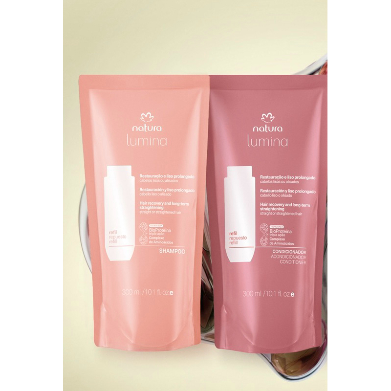 Kit Refil Shampoo e Condicionador Lumina para Restauração e Liso Prolongado (2 produtos) - Natura