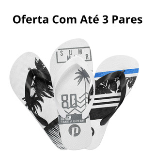 Kit Chinelo Masculino Confortável Passeio