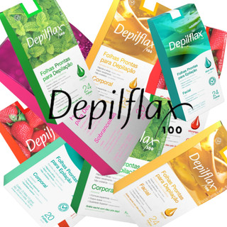 Cera Depilatória Depilflax Folhas Prontas Facial Corporal e Sobrancelhas Fucsia e Turqueza - Escolha a Sua