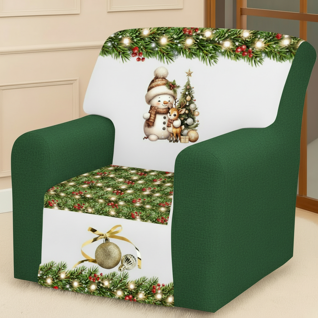 Capa de Poltrona Coladinha Natal Estampa Exclusiva Transforme Sua Sala com Charme
