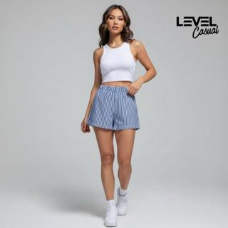 Short Feminino Listrado Grécia em Oferta na Shopee