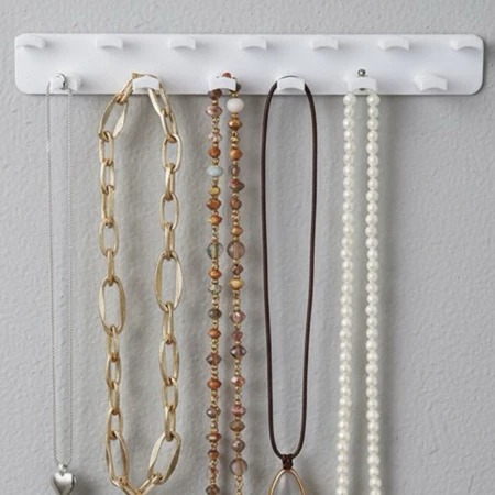 Suporte Porta Biju Organizador Colar Parede Bijuteria Com Dupla Face Decoração Plástico Resistente