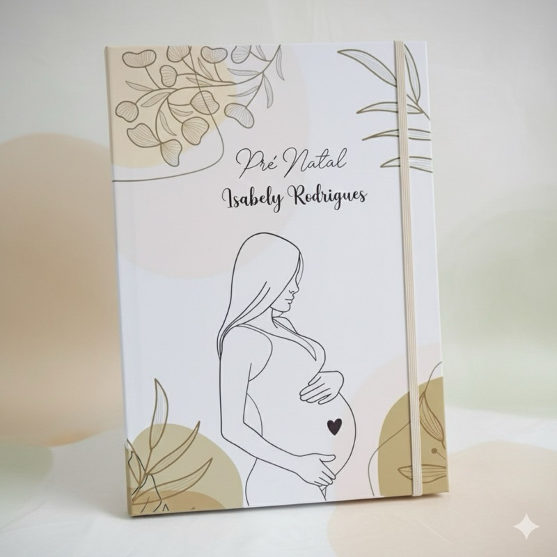 Pasta Pré-Natal Personalizada | Caderneta Gestante | Porta Documentos Gravidez | Memórias da Gestação