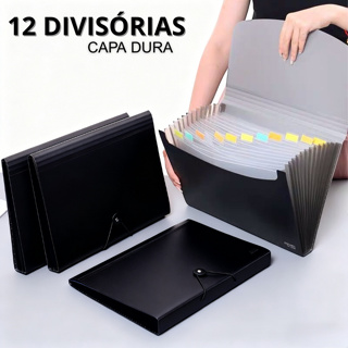 Pasta Sanfonada Com 12 Divisórias A4 Tom Pastel Impermeável em Oferta na Shopee