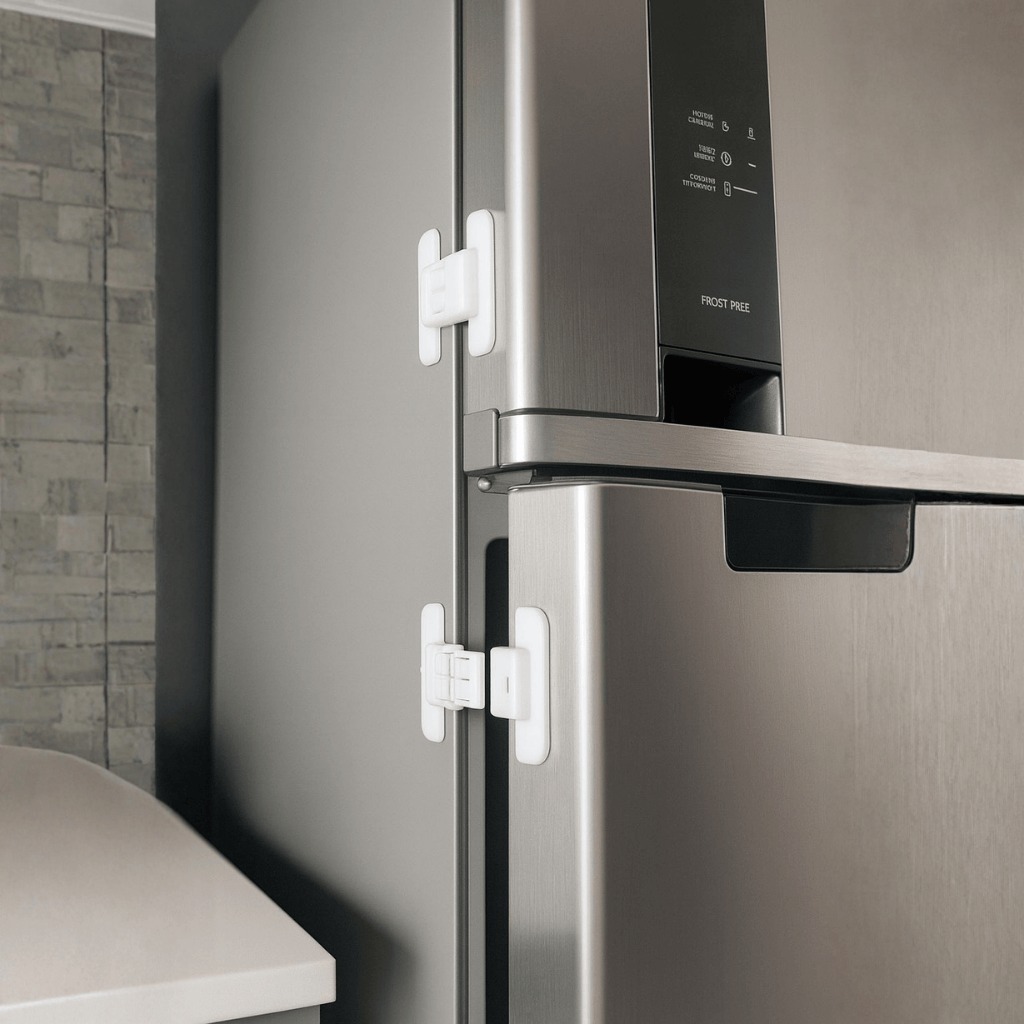 Trava de Segurança Para Geladeira Gavetas Multiuso Adesiva Protetor Infantíl Fechadura Porta Armário em Oferta na Shopee