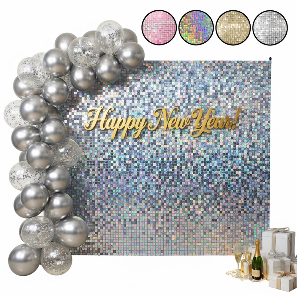 28 Painel Magico Placa Shimmer Wall 30x30cm Quadrado Brilhante em Oferta na Shopee