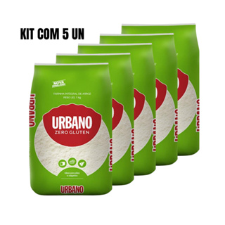 Kit 5x Farinha de Arroz Integral Sem Glúten Urbano 1kg em Oferta na Shopee