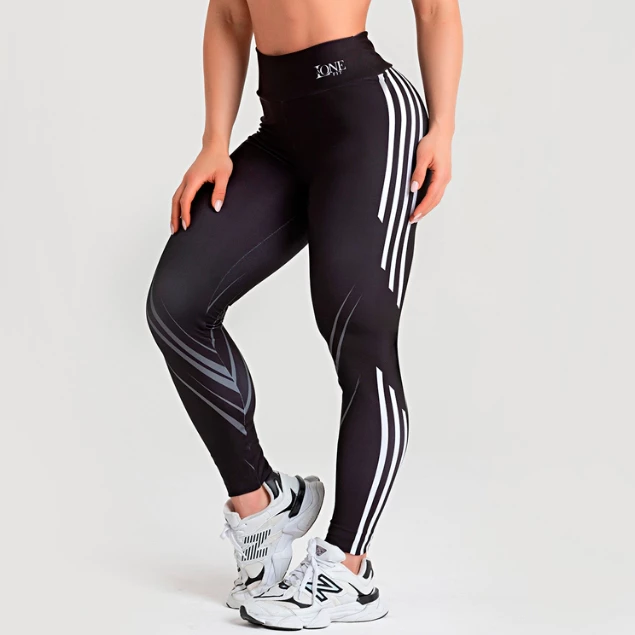 Calça Legging Feminina de Academia Alta Blackout Cós Anatômico Zero transparência VELVET - LAONEFIT — imagem 1