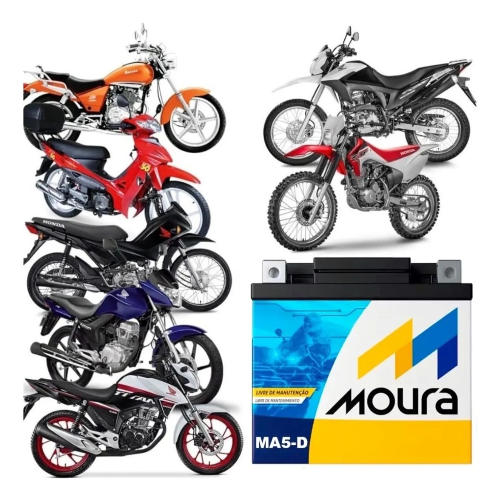 Bateria Moura Moura MA5-D CG125 BIZ125 CG160 FAN