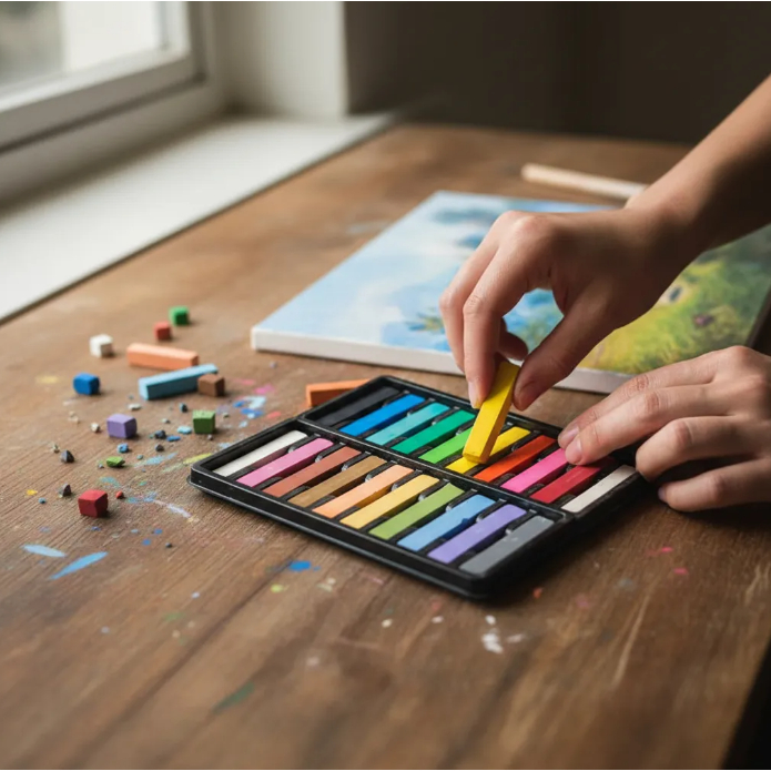 Giz Pastel Seco Cores Neon Florescente Pintar Colorir o Cabelo Temporário Lavável Vibrantes em Oferta na Shopee